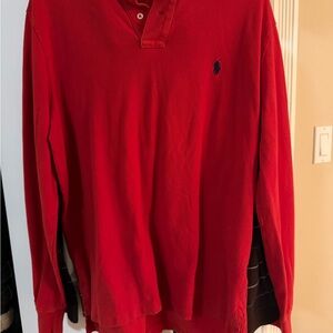 Polo by Ralph Lauren Red Long Sleeve Shirt